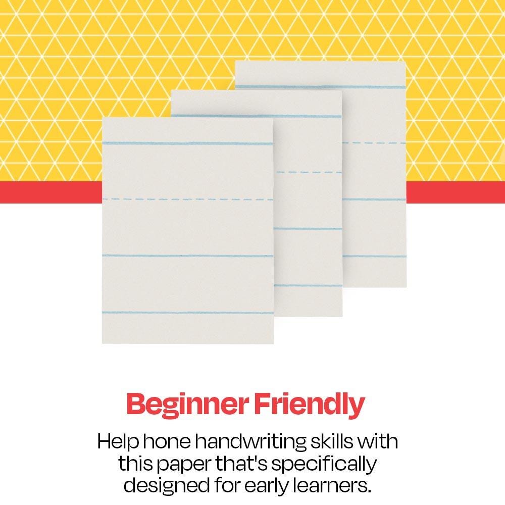 School Smart Picture Story Paper, 1 Inch Rule, 1/2 Inch Skip